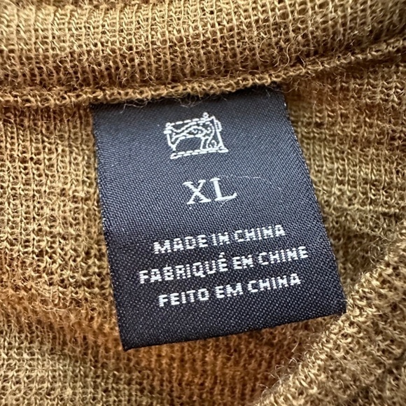 Scotch & Soda Top Womens XL Wool Ruffle Sleeve Raw Hem Minimalist Quiet Luxury - Picture 5 of 16